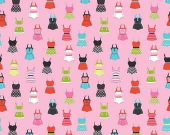 On Sale! Swimsuits on Pink from Riley Blake Designs 100% Cotton