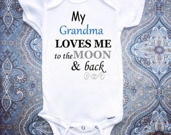Grandma Onesie, Custom Onesie, Baby Girl Onesie, Baby Boy Onesie, Grandma/Grandpa Bodysuit