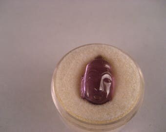 Carved Amethyst Buddha Face Cabochon
