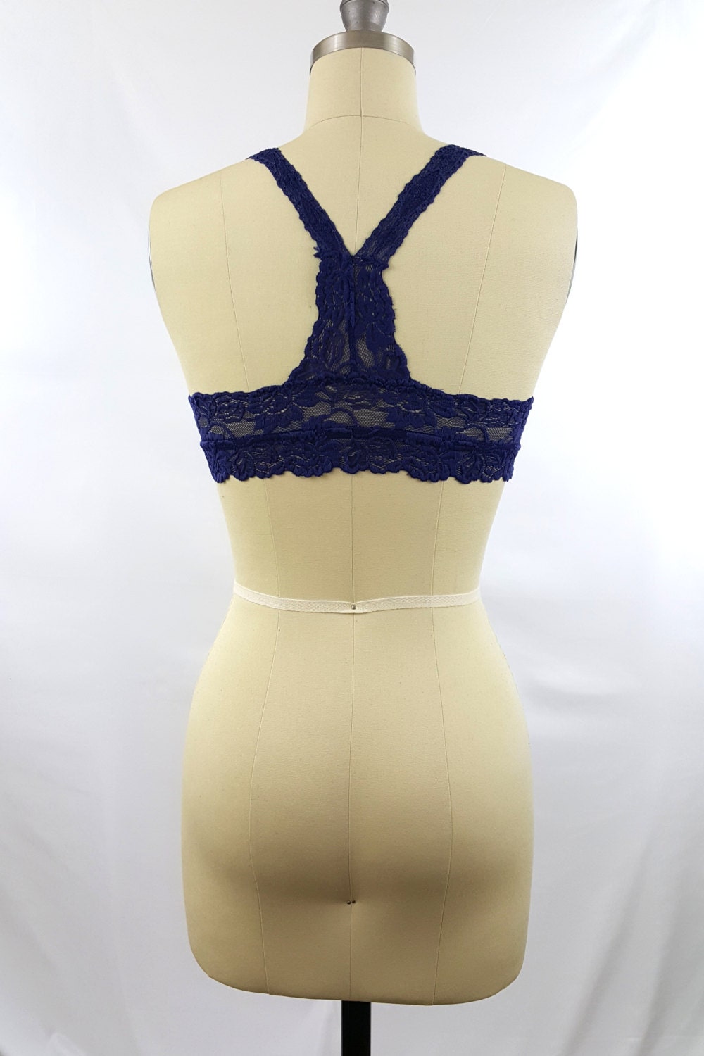 Racerback Lace Bralette Bustier Bra Top Sheer un padded MESH
