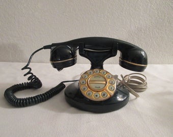 Vintage Green Push Button Telephone