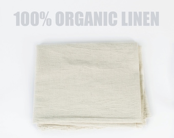 100% Natural Linen - Organic Linen Fabric Woven in Northern Thailand - Natural Linen, Cream Linen, Natural Fabric, Fair Trade Organic Fabric