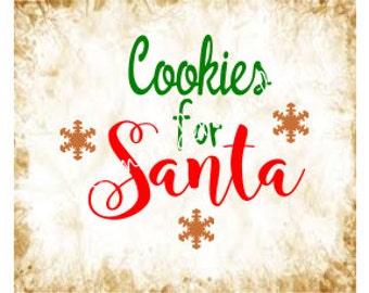 cookies for santa svg dxf