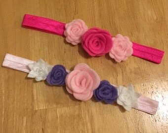 3d flower elastic headband