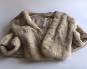 Luxury Mink Blonde Stole - Capelet