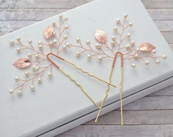 Wedding hair accessories rose gold Wedding hairpiece Bridal hair clip Wedding hair pin Bridal headpiece Wedding hair comb Bridal hair pin