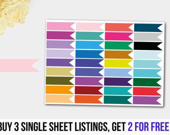 Rainbow Flag Matte Stickers for Horizontal Planners, Erin Condren Life Planner Stickers,Teacher Planner,Daily Planner, Reminder Planner Set