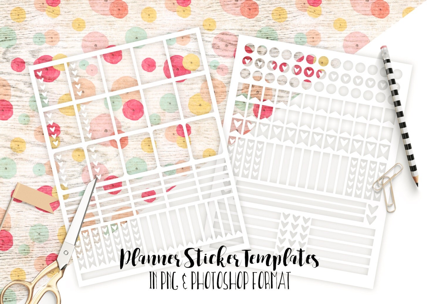 Planner Sticker Templates Personal Use Blank Diy Sticker Sheet Templates Life Planner Digital Erin Condren Planner Stickers Template