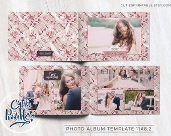 Wedding Photo Album, psd photoshop template • HIGH resolution • Template customizable
