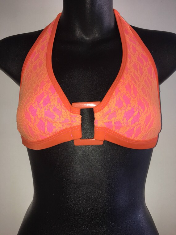 ONEof aKIND *** MissManeater VANDALIZE buckle front fixed thick bind long halter top *** MAX coverage!
