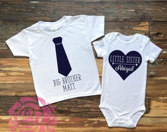 Big Brother Little Sister Shirt Set, Big Brother Shirt, Little Sister Shirt, Sibling Shirts, Big Brother Little Sister Shirts