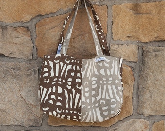 Hand bag, 100% Belgian linen, linen bag, hand made, shoulder bag