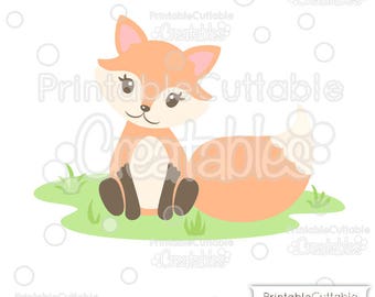 Cute Woodland Fox SVG Cut File & Clipart E257 - Includes Limited Commercial Use!