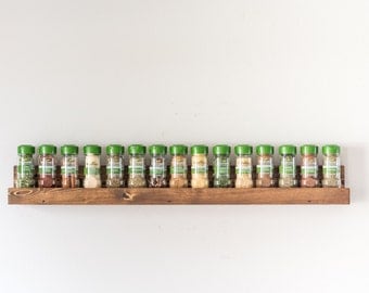 Spice Rack, Wooden Spice Rack, Rustic Home Decor, Farmhouse Decor, Kitchen Shelf, Kitchen Rack