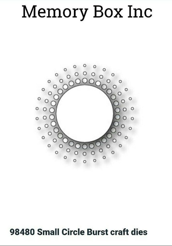 Memory Box SMALL Circle BURST 100 Steel Craft Die Made
