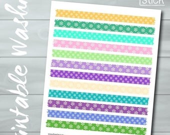 ON SALE Colorful Purple Washi Tape PRINTABLE Sheet Perfect