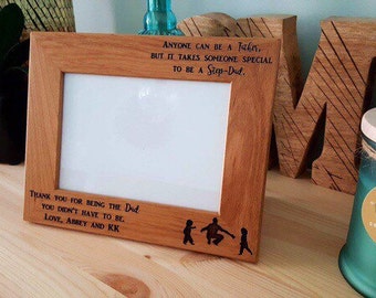 Stepdad Picture Frame, Stepfather Gift, Stepdad Gift, Stepfather of the Bride Gift, Best Stepdad Gift, Dad Gift, Engraved Frame, Custom