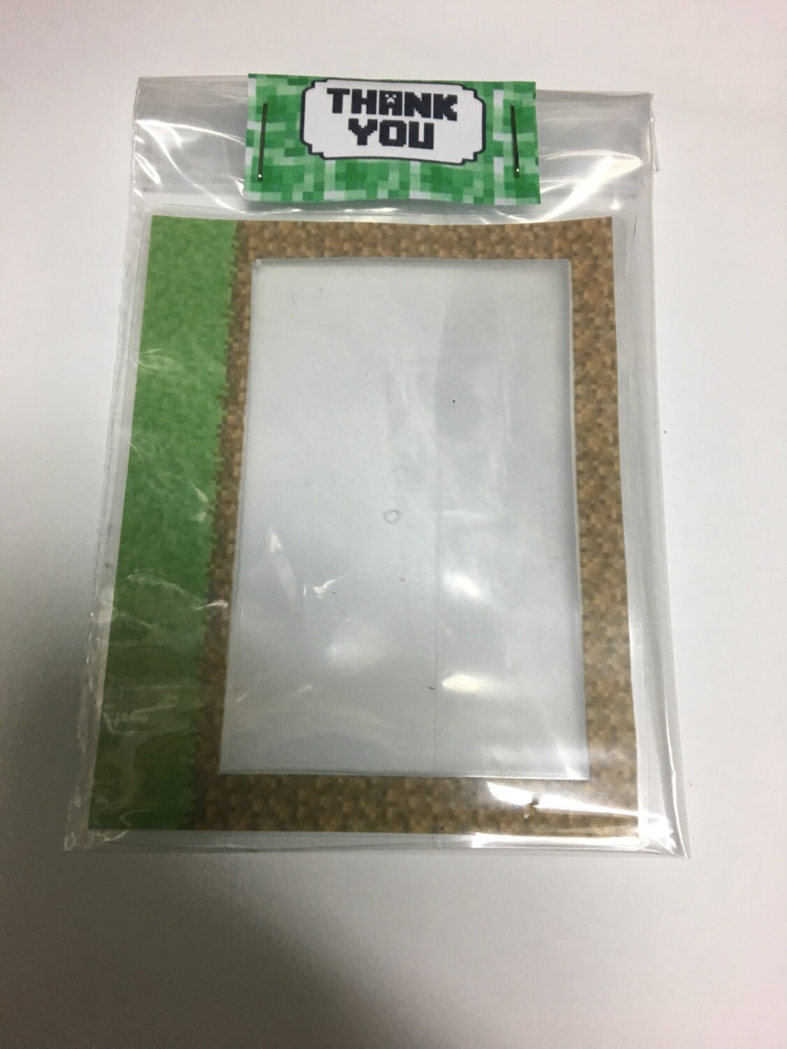 Minecraft inspired mini photo framesparty favors set