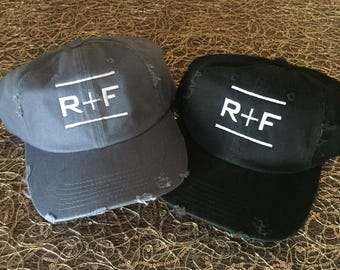 Rodan And Fields Distressed Hat, R+F Embroidered Hat