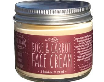 Face Cream, Organic, Moisturizer, Antioxidants, Anti-Aging, Rosehip Seed Oil, Carrot Seed, Argan Oil, Geranium