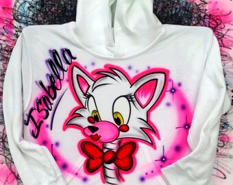 Airbrushed Five Nights At Freddy's Mangle FNAF Inspired T-Shirt or Hoody Sweatshirt