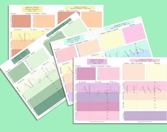Customized Weekly planner. Printable colored weekly planner. Customized Weekly plan. Weekly organizer. Customized weekly planner printable.