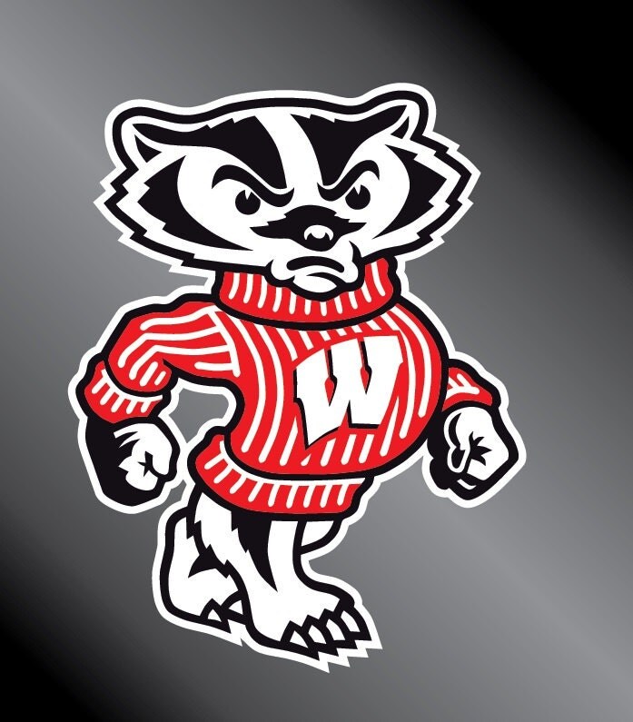 Wisconsin Badgers Bucky Vinyl Decal Sticker