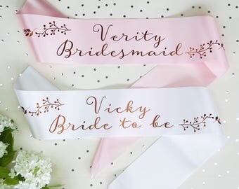 Bridal Sash - Hen Party Sash - Birthday Sash - Baby Shower Sash - Botanical Print Sash