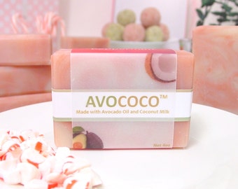 Peppermint Soap, Natural Soap, Bar Soap, Coconut Milk Soap, Vegan Soap, Cold Process Soap, Homemade Soap, Essential Oil Soap