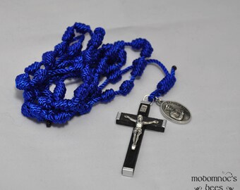 St. Philip Neri Patron Saint Blue Knotted Twine Rosary
