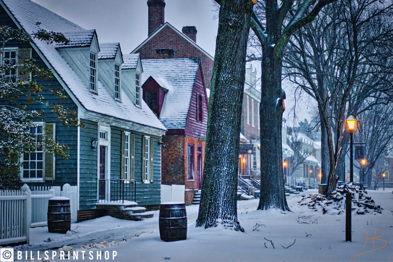 Winter in Williamsburg / Virginia Winter Snow Landscape