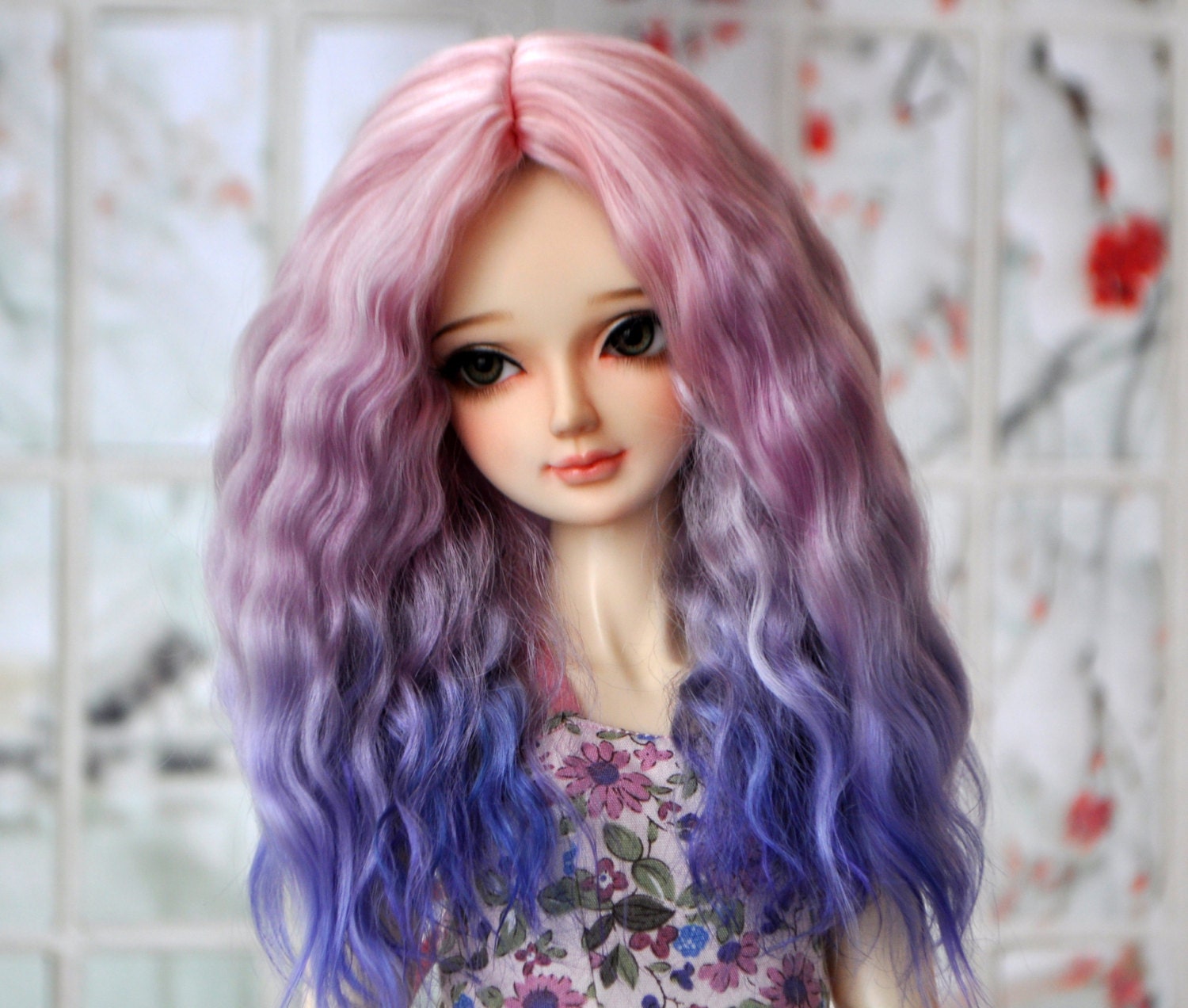 BJD Wig Angora Amethyst 5-6 6-7 7-8