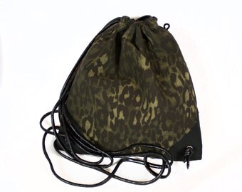 canvas pull string bag