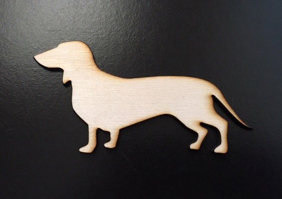 Dachshund Wooden Cutout Wooden Dog Shape by GainesWoodwork