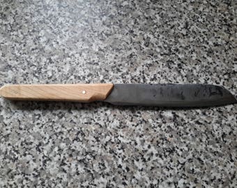 Hand forged knife (kitchen, slicing, cutting)