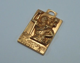 10K Yellow Gold St. Christpoher Pendant