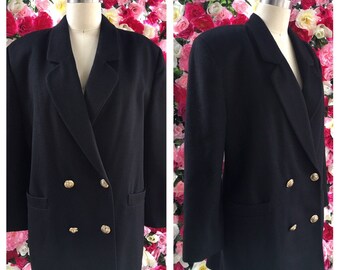 Vintage Black Saks Fifth Avenue Cashmere Blazer