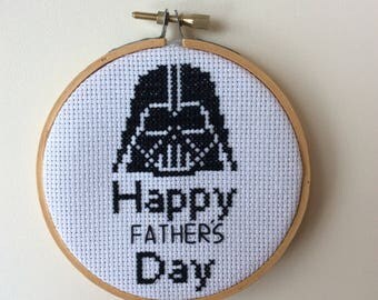 Darth vader Father's Day Star Wars cross stitch