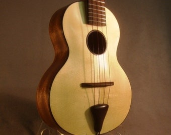 New Archtop tenor ukulele made by luthier Toby Chennell at Jazz Box Ukes (2016)