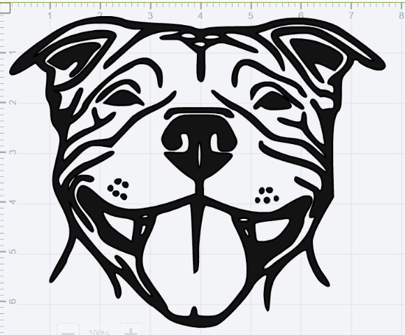 Download Smiling Pitbull SVG EPS DXF Studio 3 Cut Files