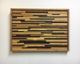 Wood Stained Slats Wall Art