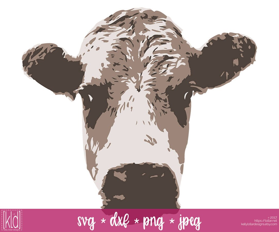 Cow Face Cut File SVG File