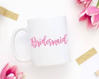Bridesmaid mug decal, Bridesmaid decal, DIY mug decal, Maid of Honor Decal, Bridesmaid Gift, Maid of Honor Gift, Bridal Party,