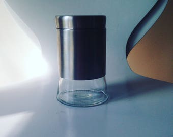 Glass-Stainless Steel Dog Treat Jar