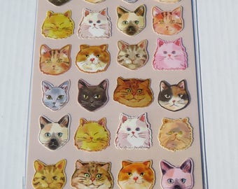 Pretty Mind Wave Cat Seals, Decorative Cat Stickers