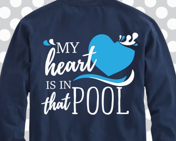 Download My heart is in that pool svg swim svg Swimming SVG Swimmer