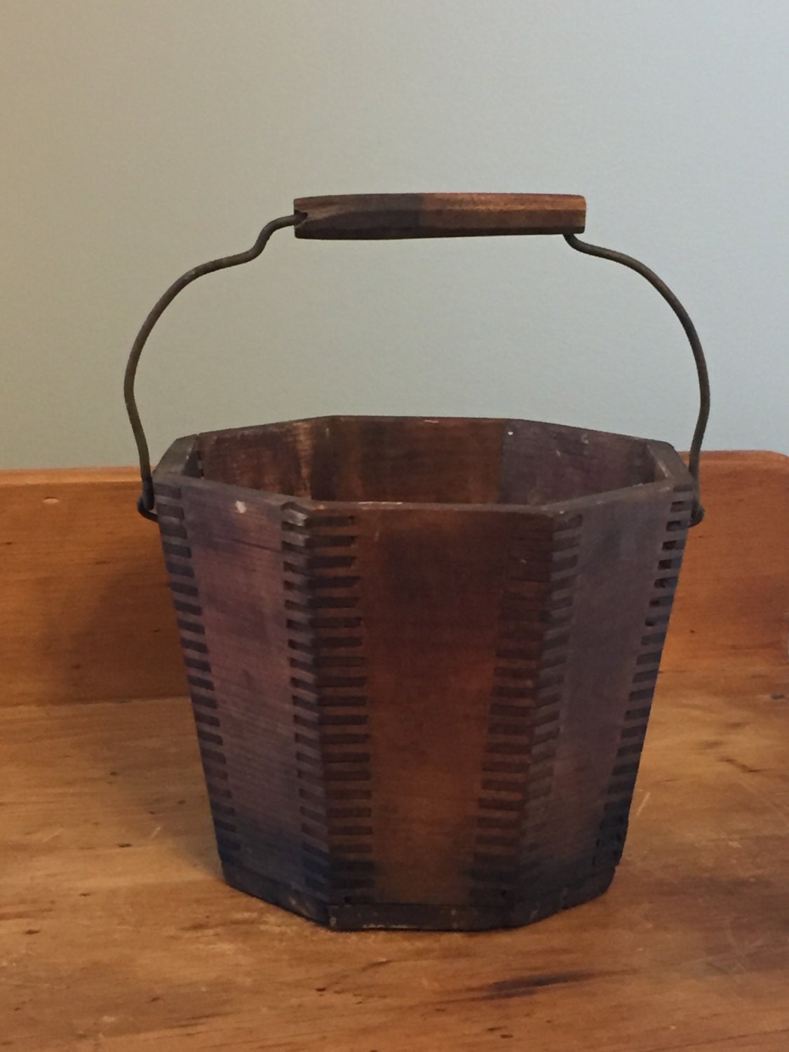 Antique Wooden Bucket