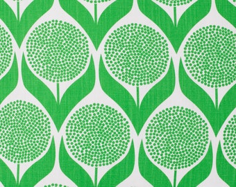 Green Fabric- Floral Fabric- Geometric Fabric- Scandinavian Design- Curtain Fabric- Retro Fabric- Designer Fabric- Modern Fabric- Green