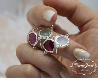 Fuchsia ring, romantic ring, silver ring, fuchsia crystal, unique ring, handmade ring, silver, made in Italy, not tarnish jewelry, for her