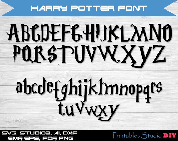 Download Harry Potter font SVG cuttable Alphabet and Numbers Svg ...